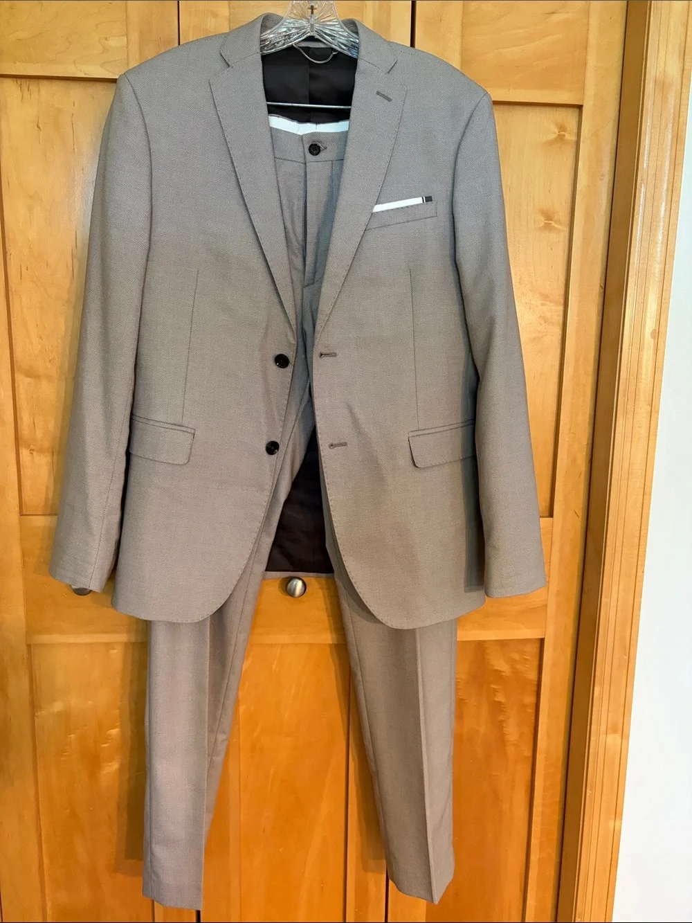 Zara Taupe Men's Two-Piece Suit